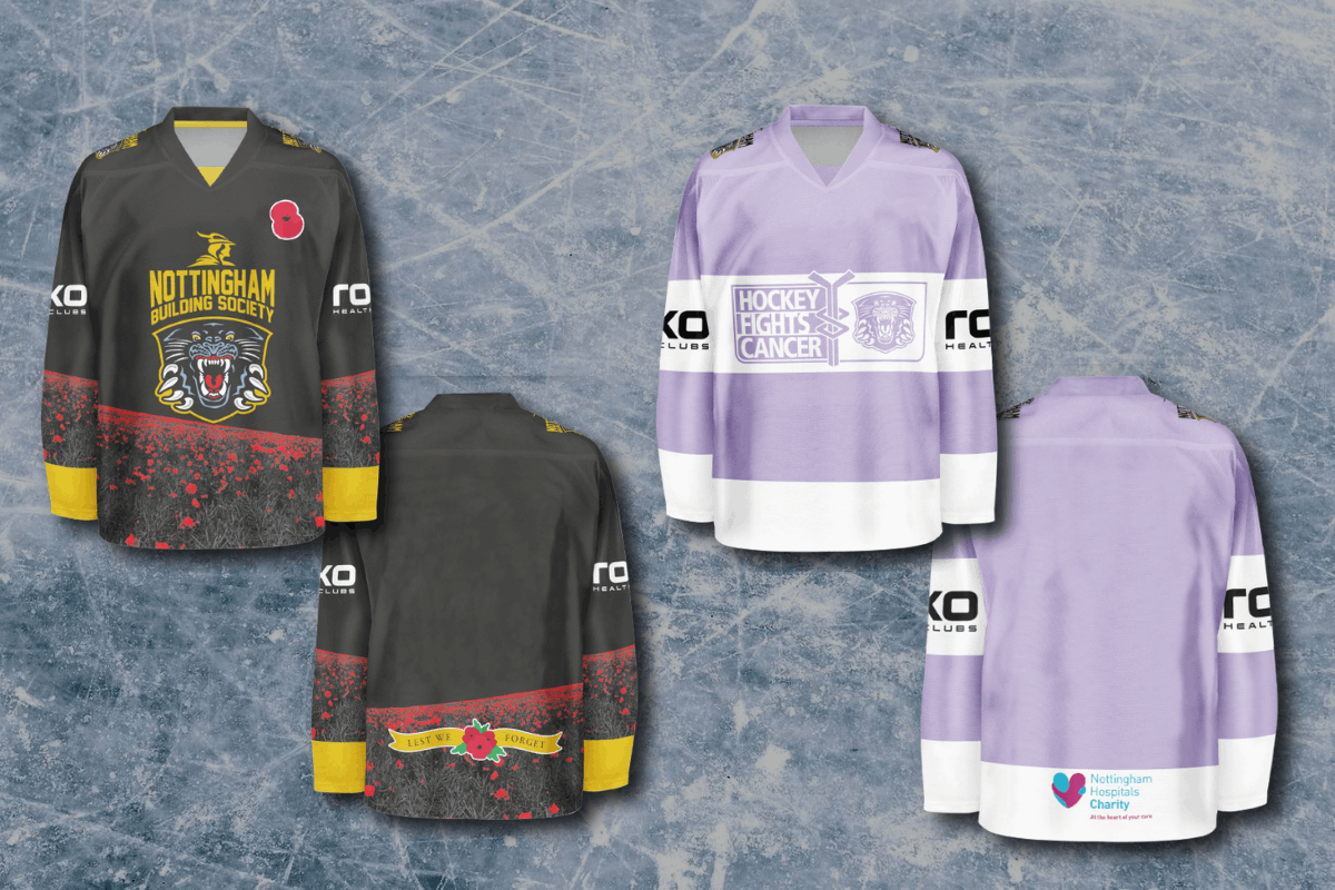 SPECIAL WARMUP JERSEYS FOR TWO GAMES NEXT MONTH Nottingham Panthers